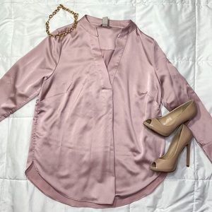 H&M Lavender Satin Blouse